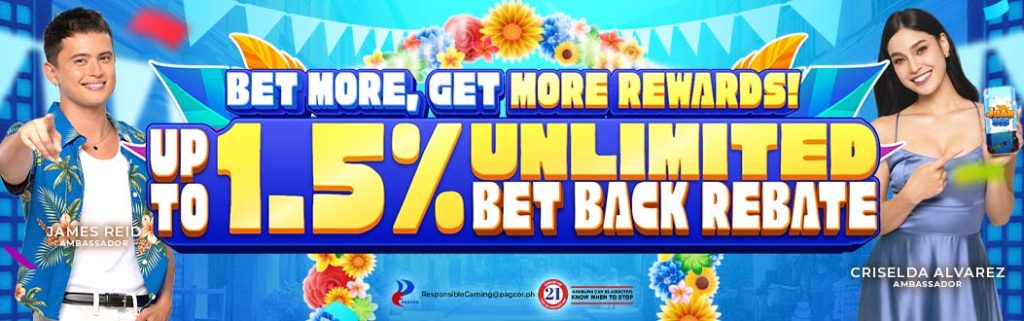 Juan365 daily bet back rebate up to 1.5% on all games