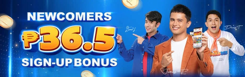 Juan365 sign-up bonus ₱36.5 for new players